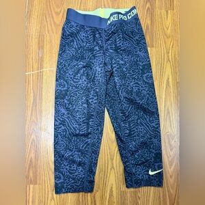Nike Pro Combat grey animal print capri compression tights. No size. EST M/L